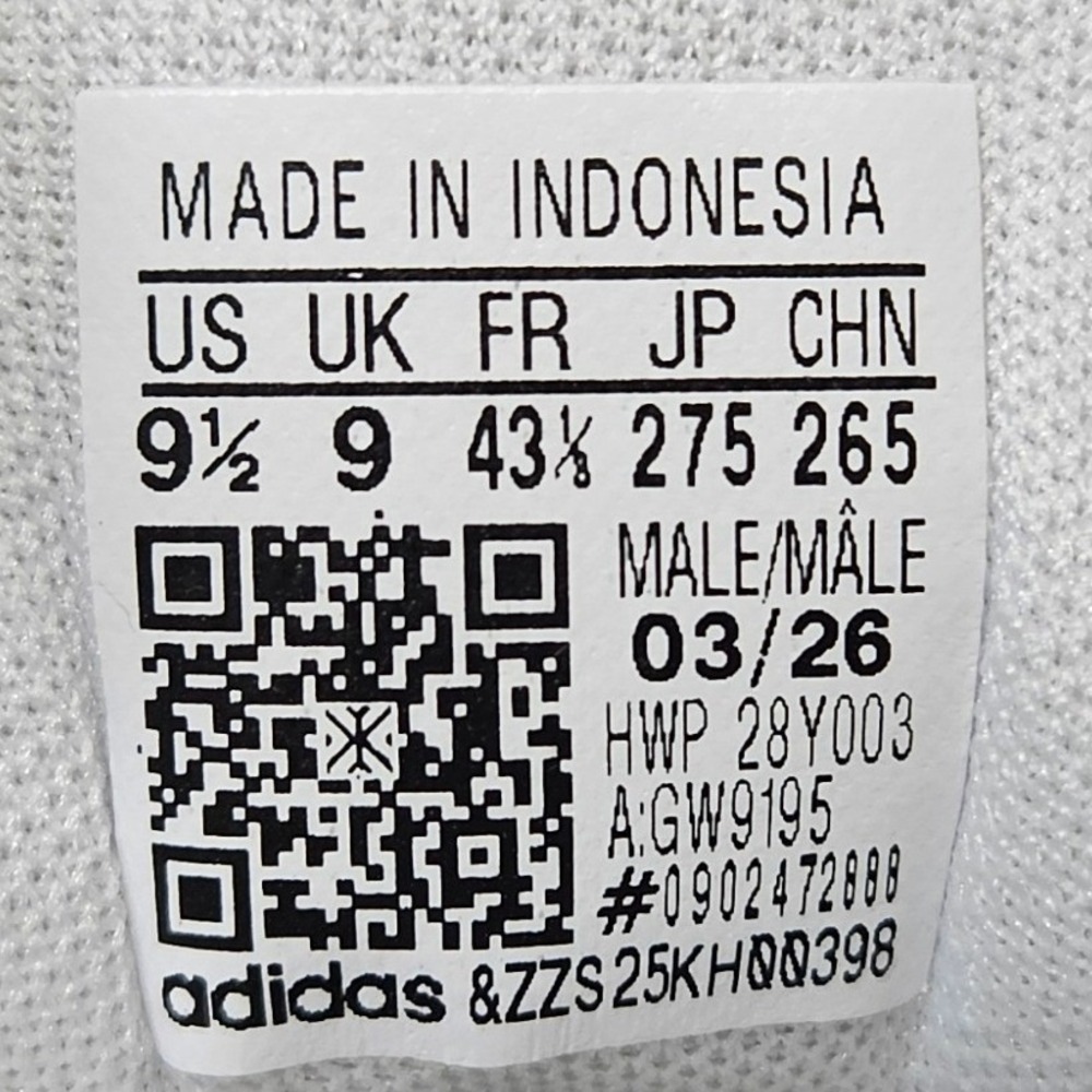 Adidas Grand Court 2.0 Tennis Sneakers GW9195 White Black‎ Mens Size 9.5 - Picture 8 of 9